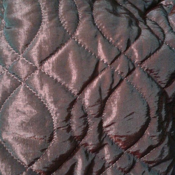 Burgundy trend! Vtg Danier quilted genuine suede reversible coat - Picture 13 of 15
